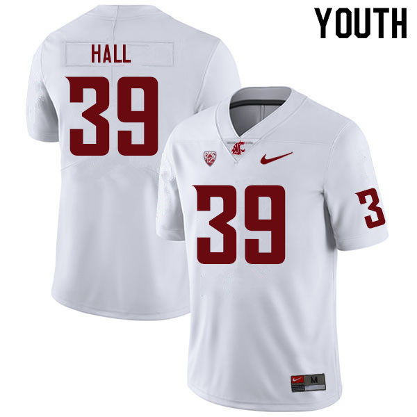 Youth #39 Jaedon Hall Washington State Cougars College Football Jerseys Sale-White